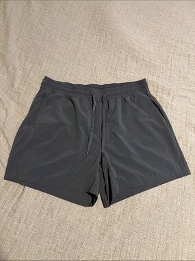 CRZ YOGA Men's Charcoal Athletic Drawstring Shorts